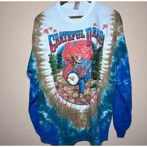 Grateful Dead 🍁 “1994 Fall Tour Skeleton Banjo” Long Sleeve Tee – Size XL